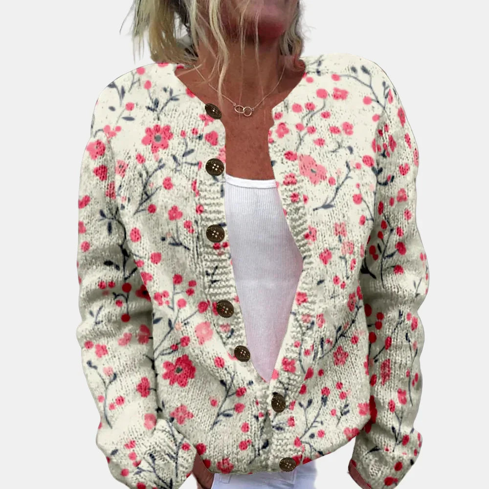 Elegante Blumenjacke für Damen - IdealeKleiden