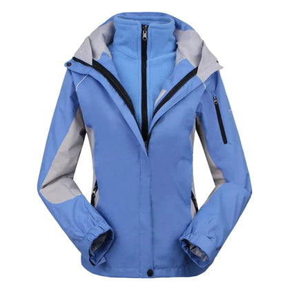 Damen Outdoorjacke Wasserdicht Winddicht Schwarz - IdealeKleiden