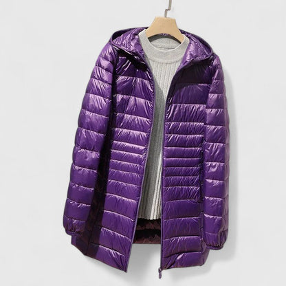 Damen Steppmantel Winter Warm Reißverschluss - IdealeKleiden