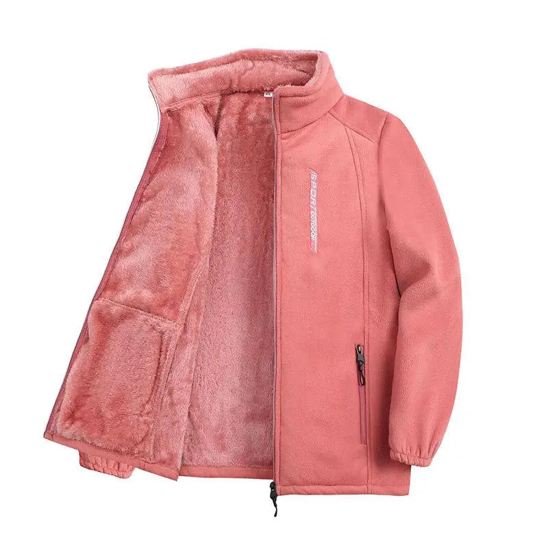 Weicher Fleece Cardigan Zip Auf