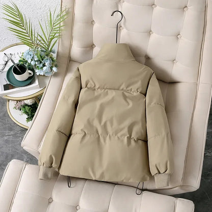 Warme Pufferjacke Winter Stehkragen - IdealeKleiden
