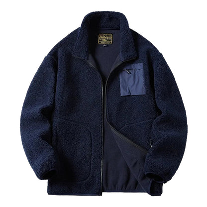 Unisex Fleecejacke Outdoor Stil Reißverschluss