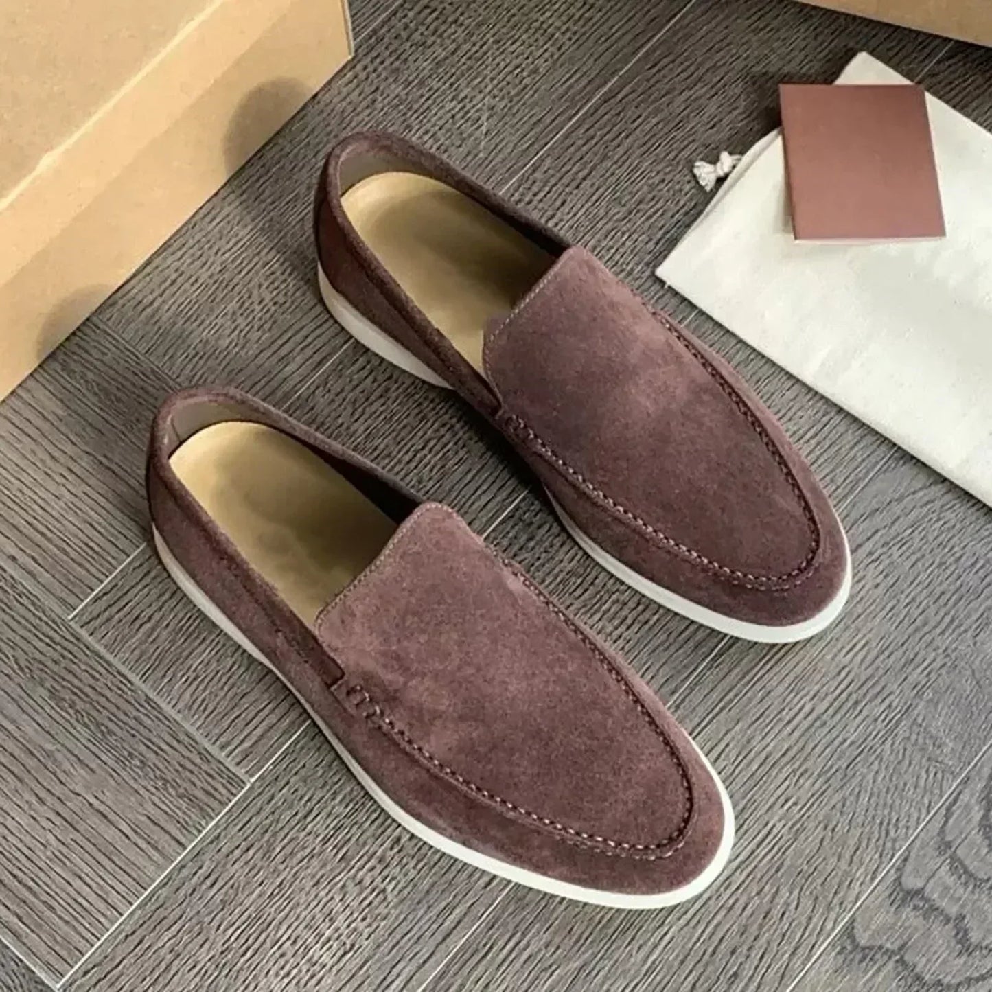 Herren Halbschuhe Klassik Eleganz Schnürsenkellos