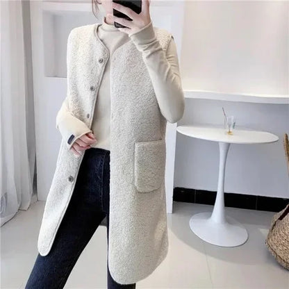 Elegante Wollweste Damen Mit Taschen