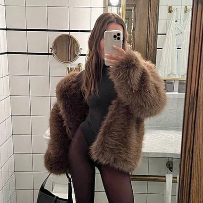 Luxus Pelsjacke Damen Elegant