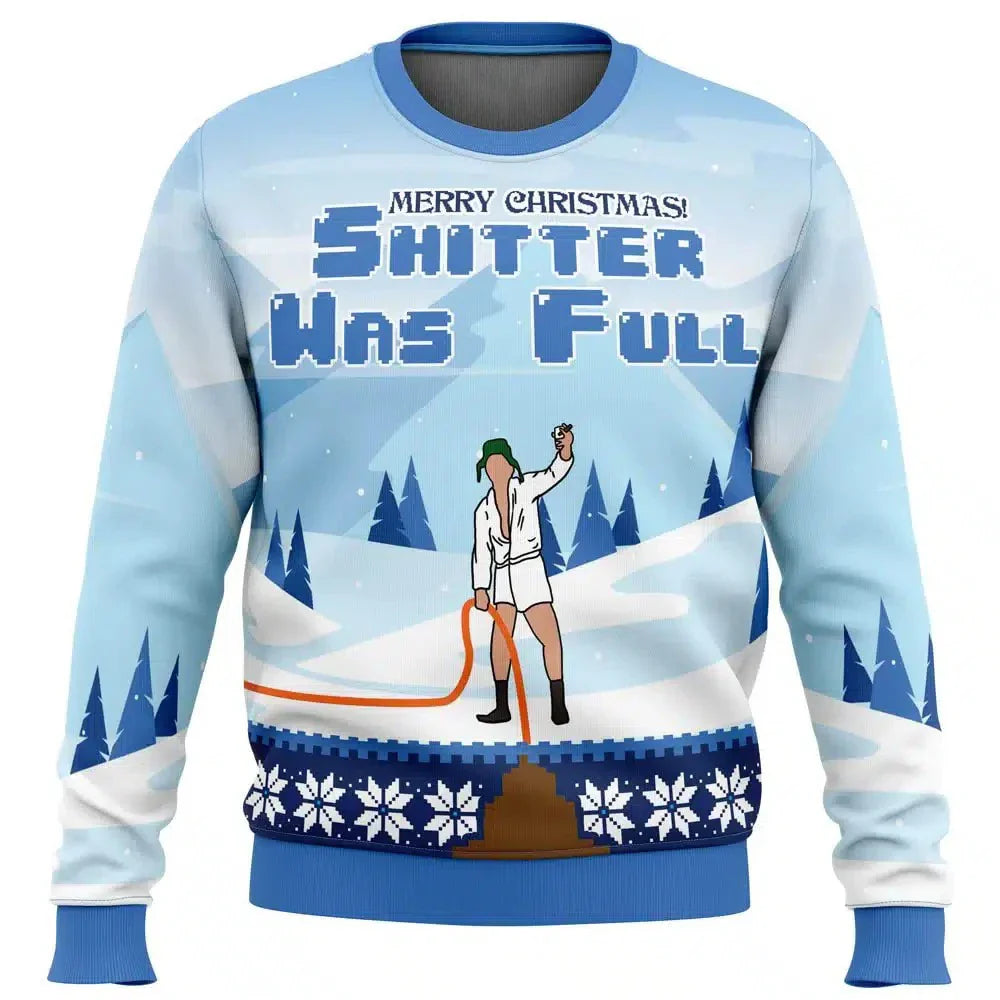 Herren Weihnachtspullover Ski Motiv Witzig - IdealeKleiden