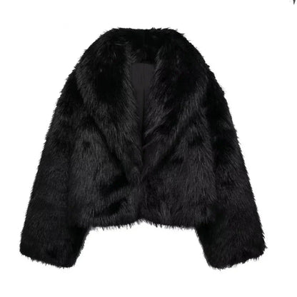 Weicher Wintermantel Plüsch Damen