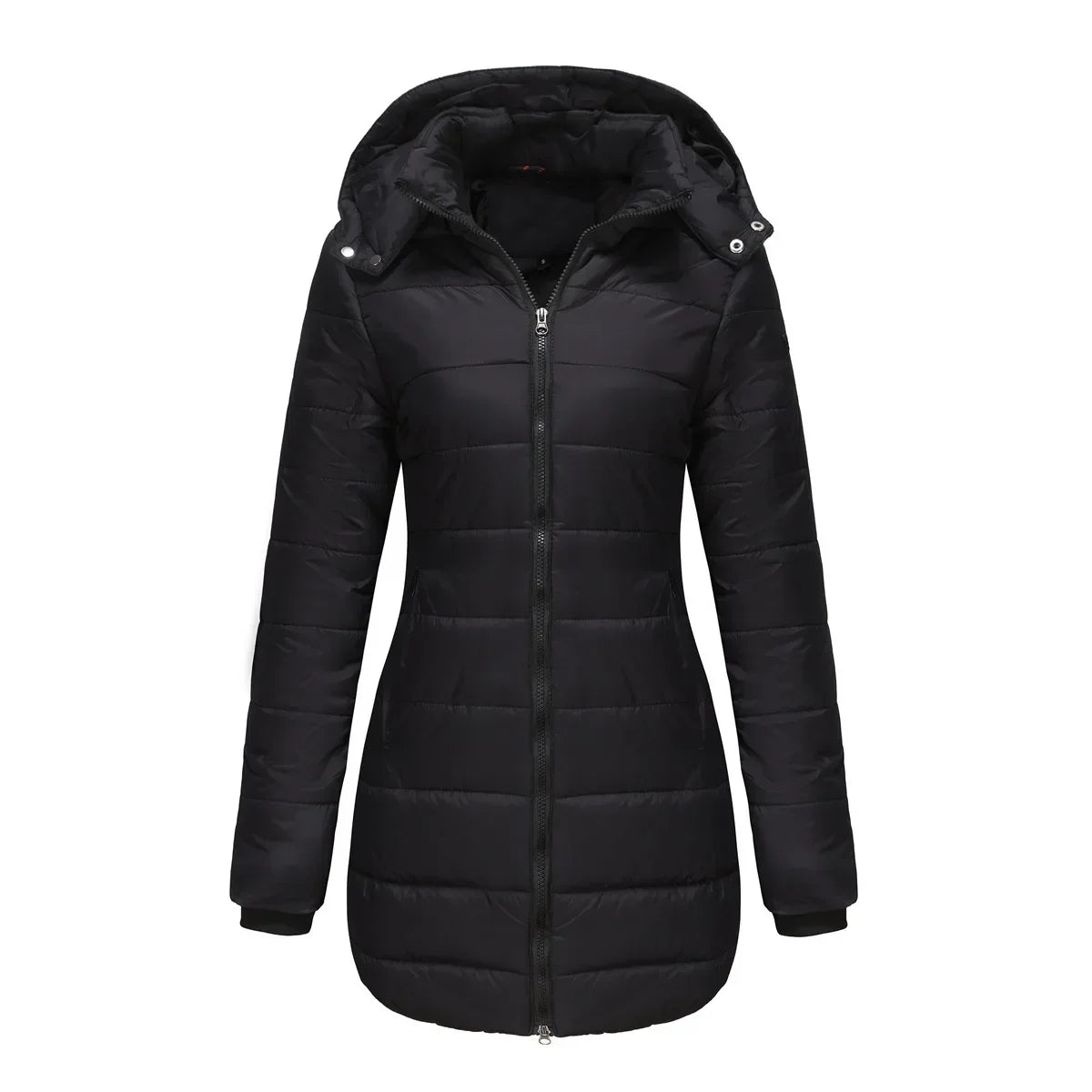 Winter-Puffermantel Damen Warm Kapuze