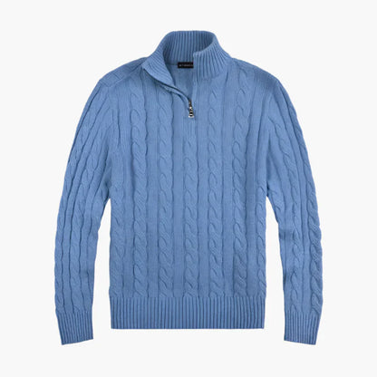 Eleganter Strickpullover Zopfmuster Freizeitlook