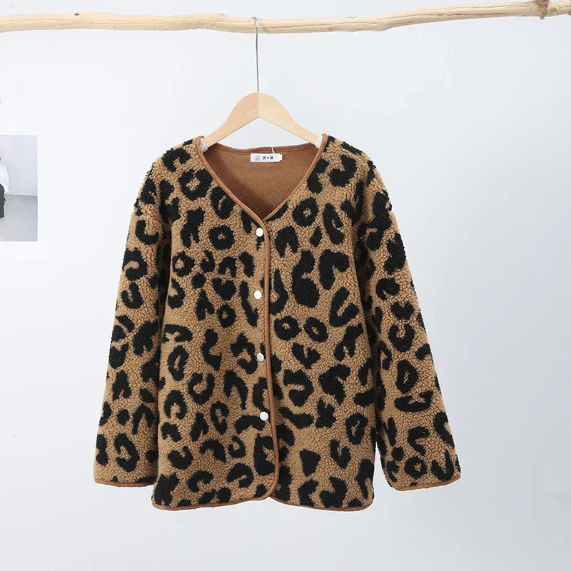 Stylische Leopardenjacke Damen Winter - IdealeKleiden