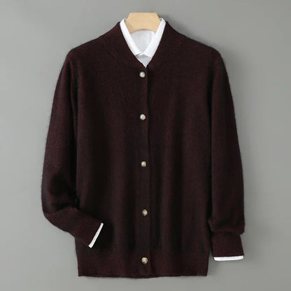 Damen Strickjacke Soft mit Knöpfen Vorne