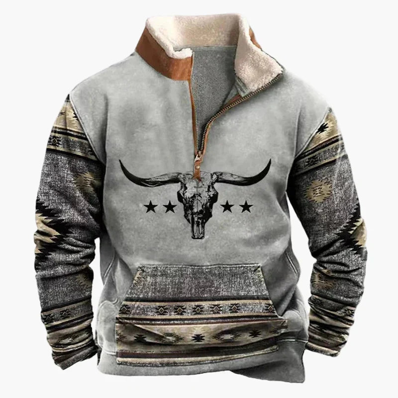 Stylisher Western Pullover Azteken Muster