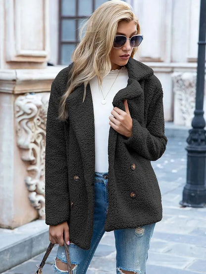 Weiche Damenjacke Teddy Mantel Winter