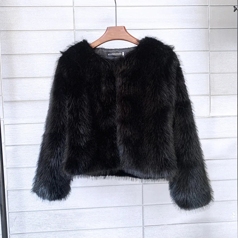 Weiches Plüschkleid Pelzoptik