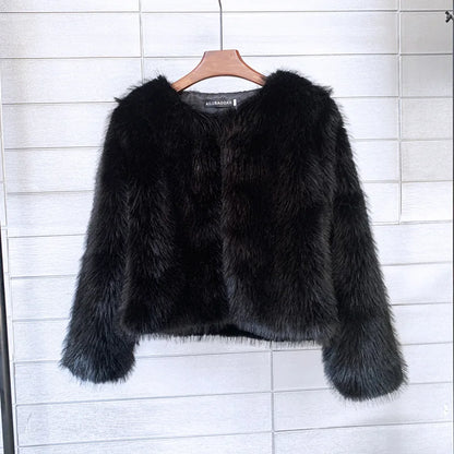Weiches Plüschkleid Pelzoptik