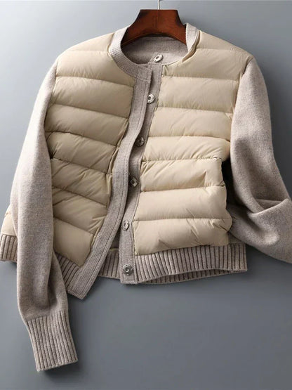 Winterjacke Damen Grau Warm Isoliert