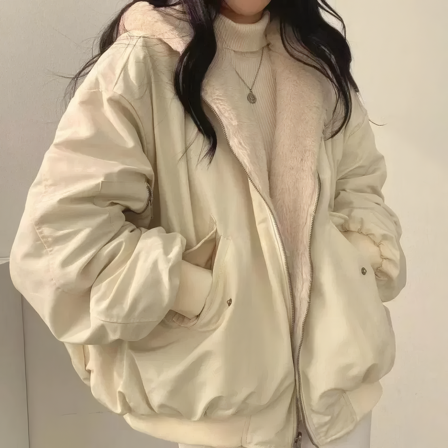 Praktische Reversjacke Zweifarbig