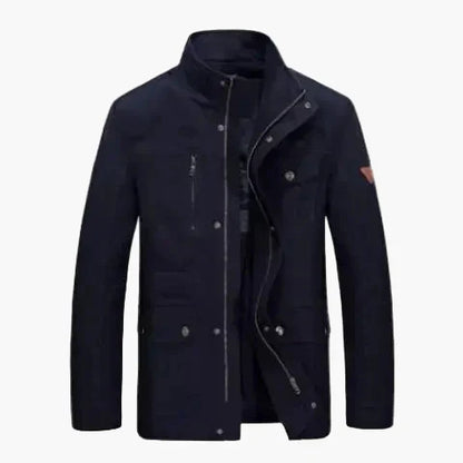 Praktische Outdoorjacke Stehkragen Vielfachtaschen