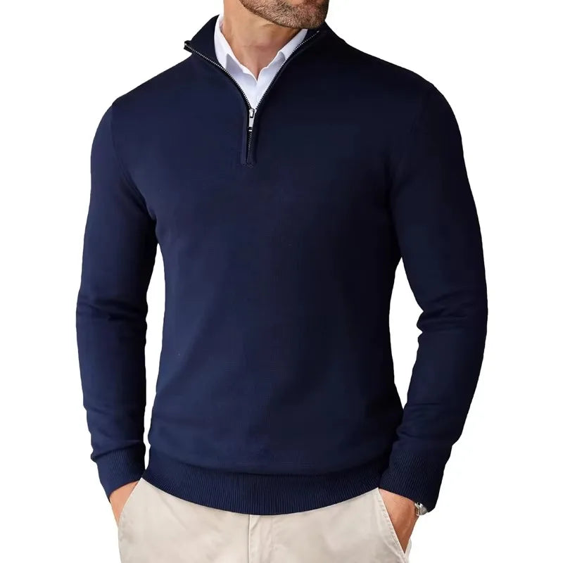 Herren Pullover Modern Frontreißverschluss