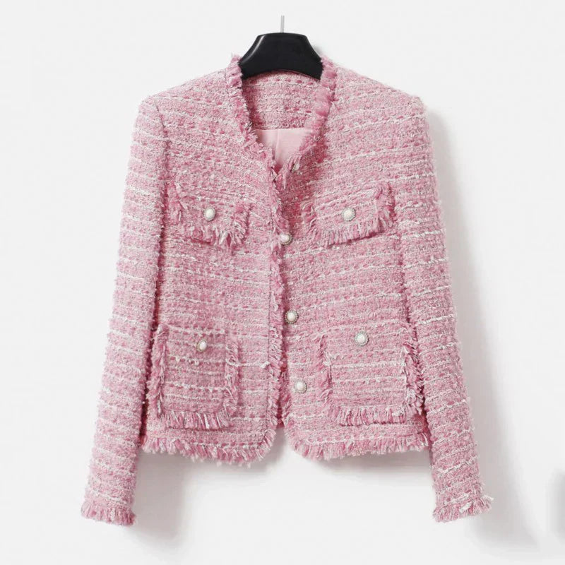 Herrenjacke Tweed Herbst Winter Elegantes Design