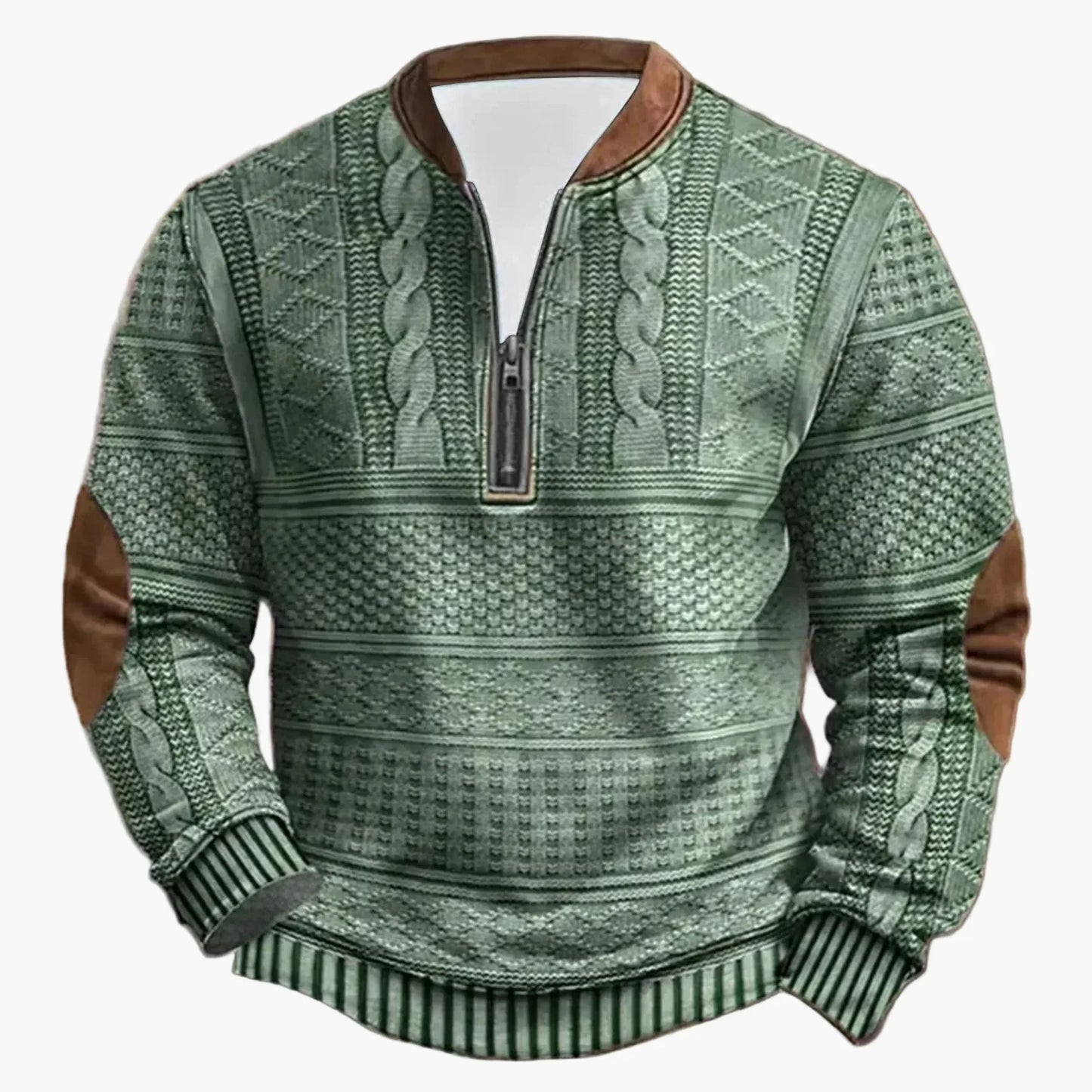 Bequemer Outdoor Pullover Stehkragen Zip