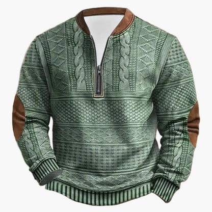 Bequemer Outdoor Pullover Stehkragen Zip