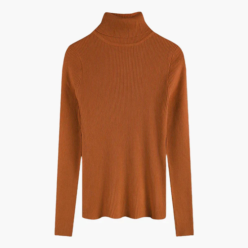Herbst Pullover Langarm Warm Gerippt