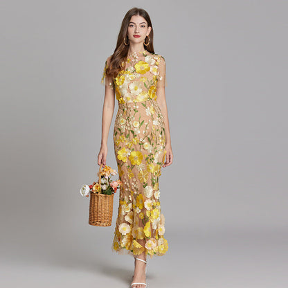 Ärmelloses Damenkleid Lang Maxi-Style
