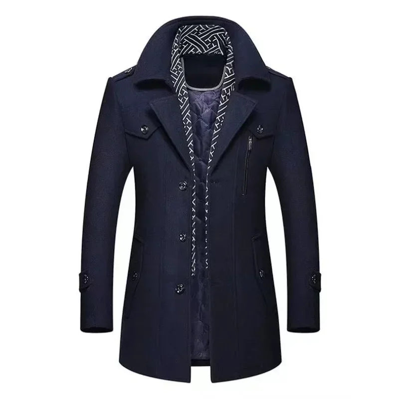 Eleganter Business Mantel Klassisch Modern Winterjacke