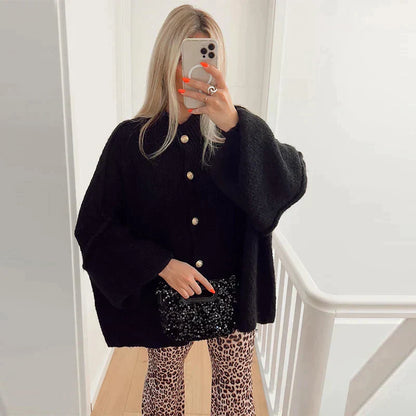 Übergroße Cardigan Frauen Bequem Oversized