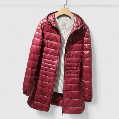 Damen Steppmantel Winter Warm Reißverschluss