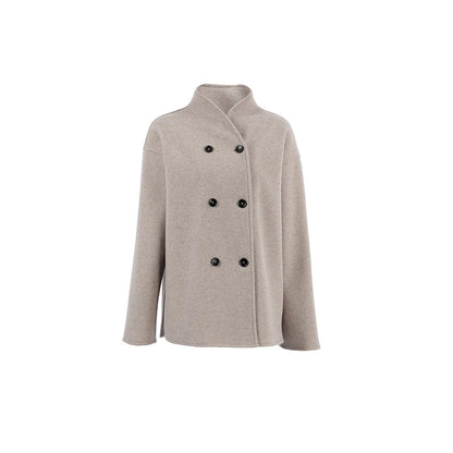 Stylischer Doppelreihen-Peacoat mit Hochem Kragen