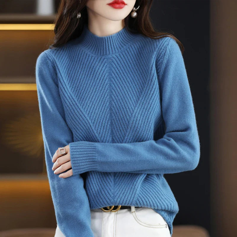 Strickpullover Rundhals Warm Winter
