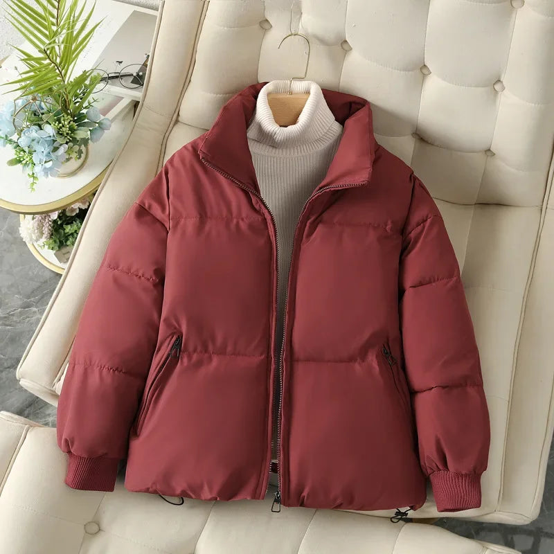 Winter Pufferjacke Damen Stehkragen