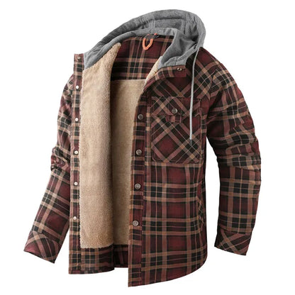 Warmes Karohemd Jacke Herren
