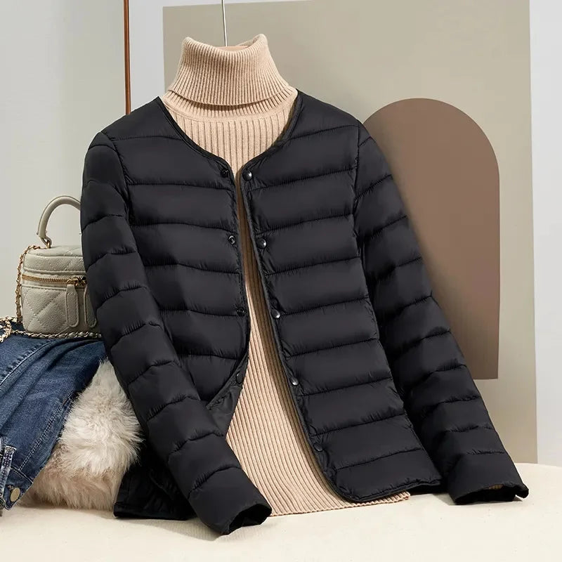 Leichte Damenjacke Slim Fit Daunenmantel