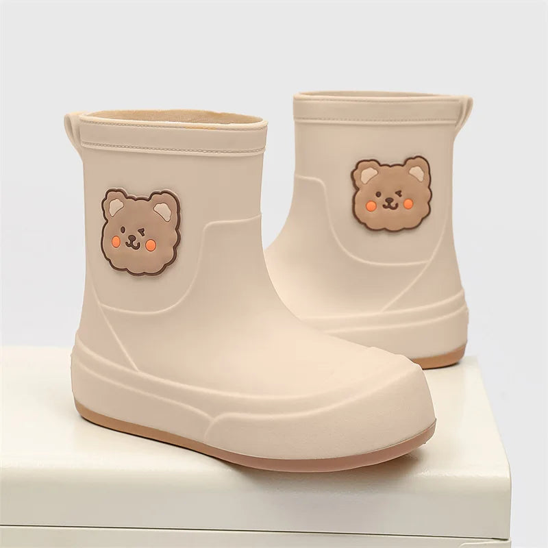 Wasserdichte Gummistiefel Bären Muster Knöchellang