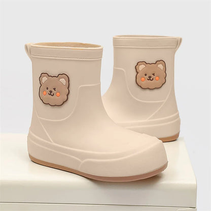 Wasserdichte Gummistiefel Bären Muster Knöchellang