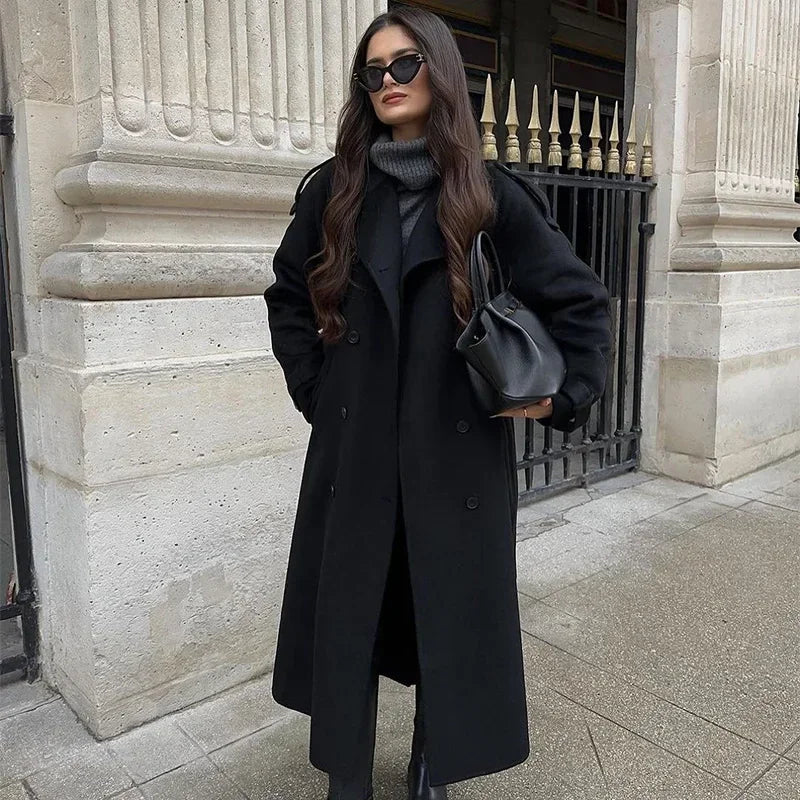 Stylischer Trenchcoat Damen Kurz Wollig - IdealeKleiden
