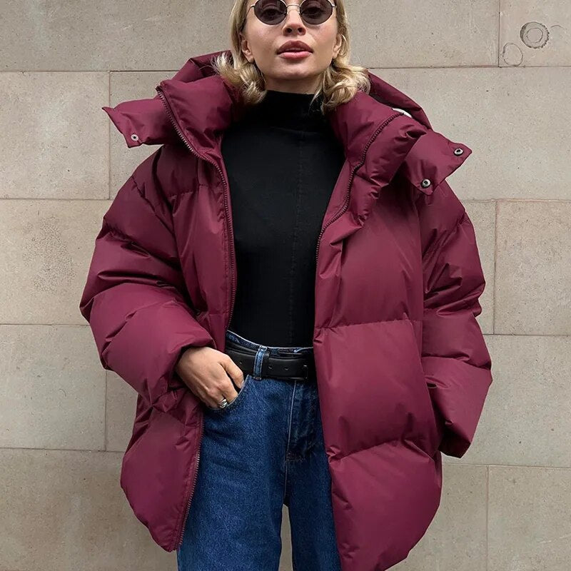 Große Oversized Hoodie Jacke Damen