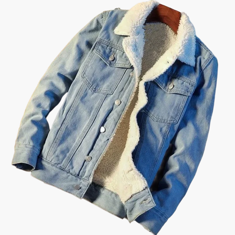 Stylische Übergangsjacke Lammfell Optik