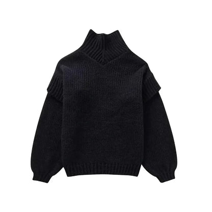 Daphne - Strickpullover Übergröße Rollkragen Chic