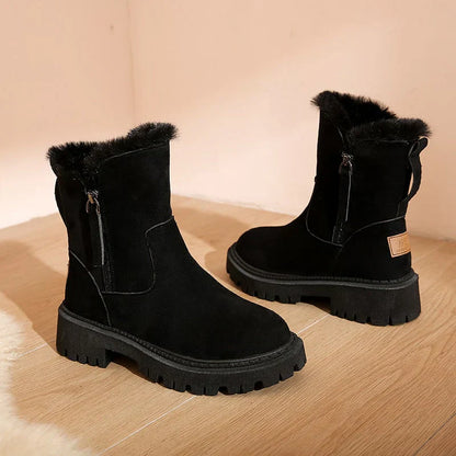 Winterstiefel Damen Knöchelhoch Schwarz