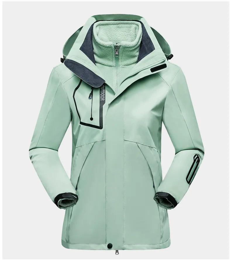 Praktische Damenjacke 3-in-1 Outdoor Schutz