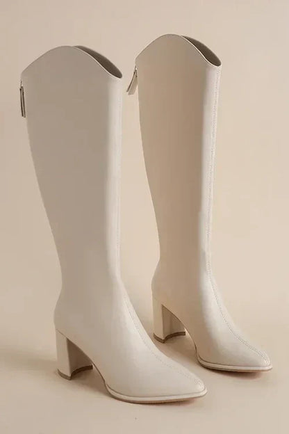 Damenschuhe Winter Stiefel Leder Kniehohe - IdealeKleiden