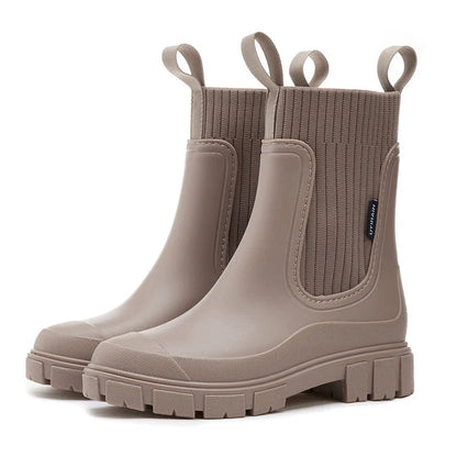 Wasserdichte Stiefeletten Damen Chunky Sohle
