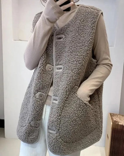 Elegante Wolle Weste Damenschal Luxury Look