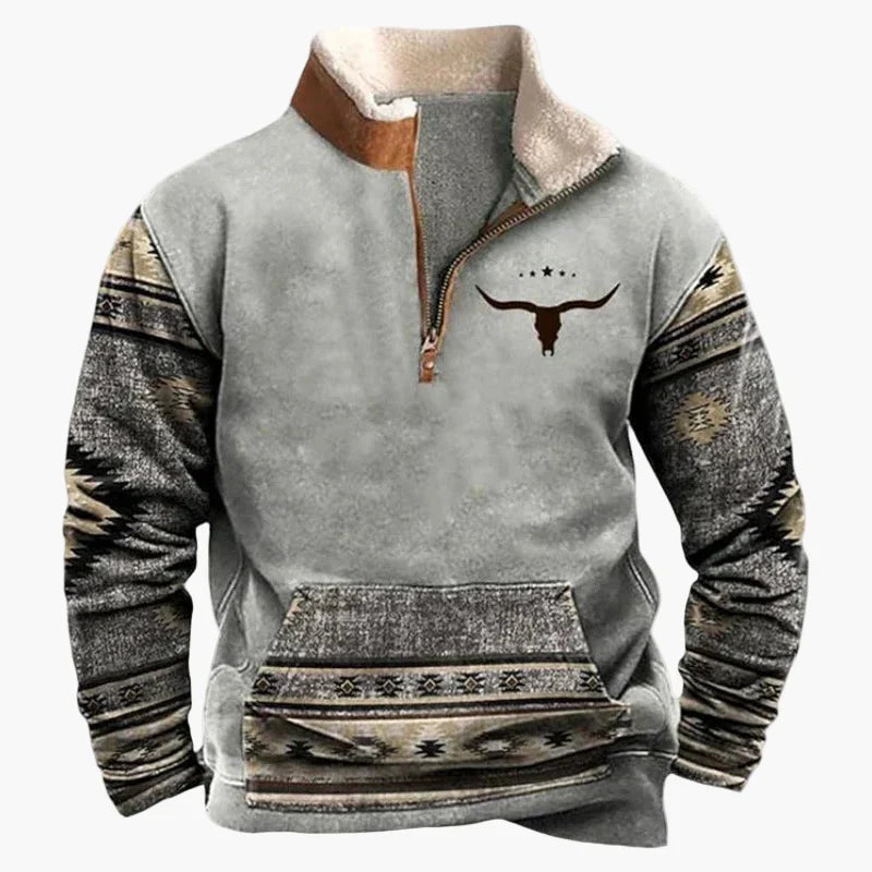 Stylisher Western Pullover Azteken Muster