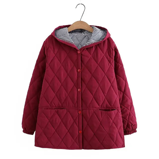 Winterjacke Damen Übergröße Baumwolle Warm