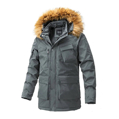Herren Wintermantel Dick Warm Modern